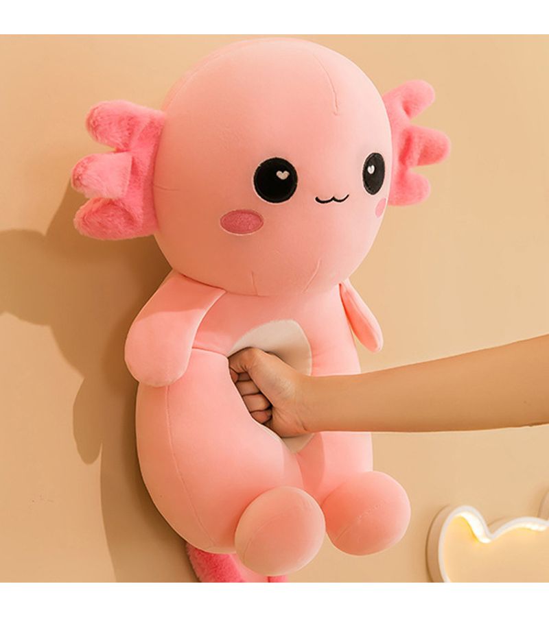 Pink Axolotl Plush Pillow 11.81inch Soft Stuffed Animal Kawaii Home Decoration Gift - Image 1