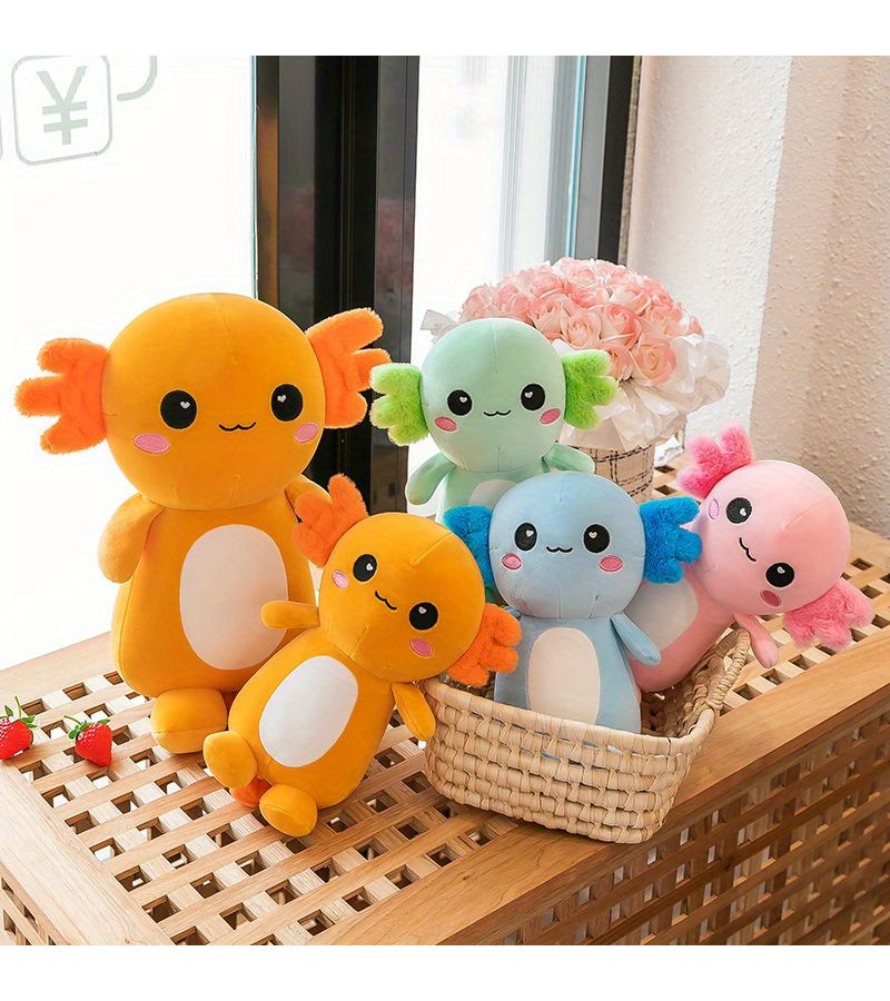 Pink Axolotl Plush Pillow 11.81inch Soft Stuffed Animal Kawaii Home Decoration Gift - Image 4