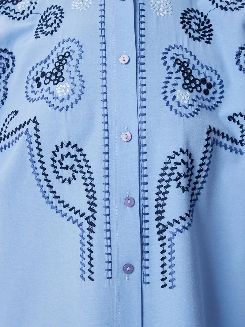 Happiness İstanbul ISTANBUL Embroidered Button-Up Shirt