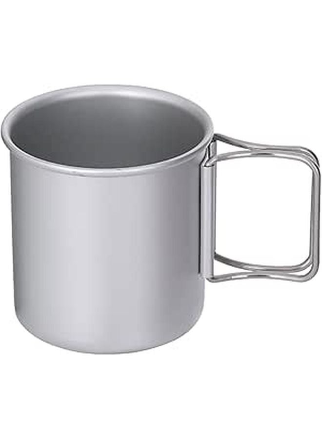 Foldable Aluminum Alloy Portable Camping Mug with Handle for Outdoor Travel Coffee Tea - Image 1