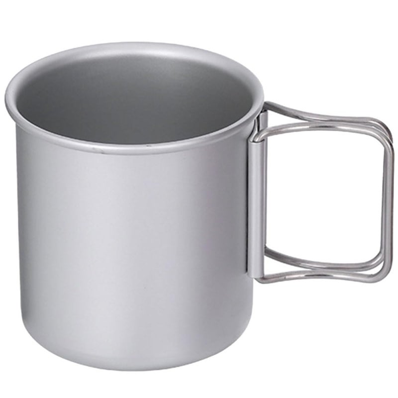 Foldable Aluminum Alloy Portable Camping Mug with Handle for Outdoor Travel Coffee Tea - Image 2