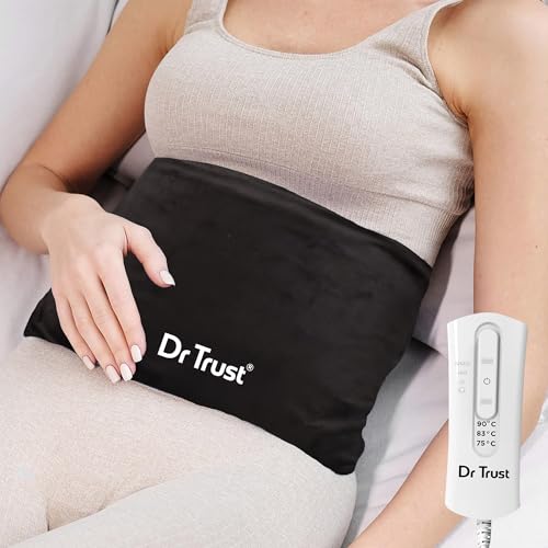 Dr Trust USA Velvet Orthopedic Electric Heating Pad for Back Pain I Heat Belt for Menstrual Period Cramps, Shoulder & Knee Pain Relief with Temperature Controller & Overheat Safety-388. - Image 1