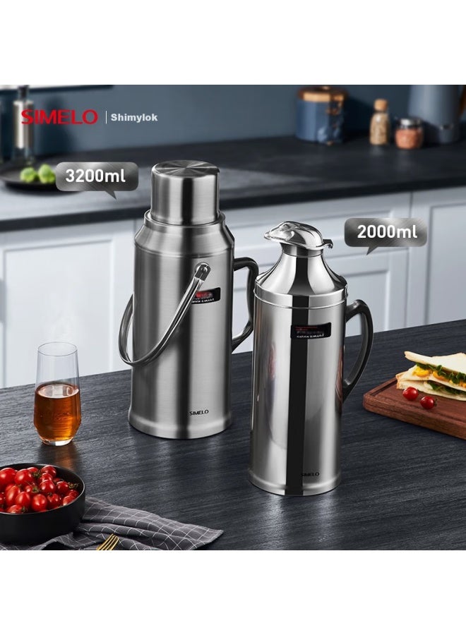 Simelo Glass Inner Liner Thermos 3.2l, Household Hot Water Bottle, Warm Thermos, Student Dormitory Water Bottle, Duck-bill Version - Image 3