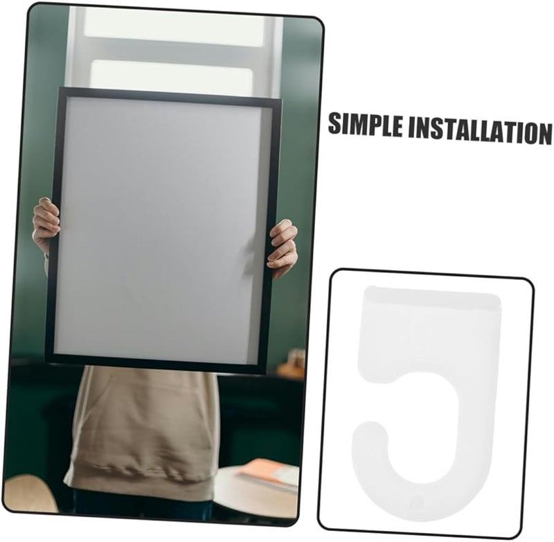 50 قطعة من خطافات تعليق الملصقات البلاستيكية للعروض الجدارية سهلة التركيب لديكور معرض الفنون والمعارض - Image 3