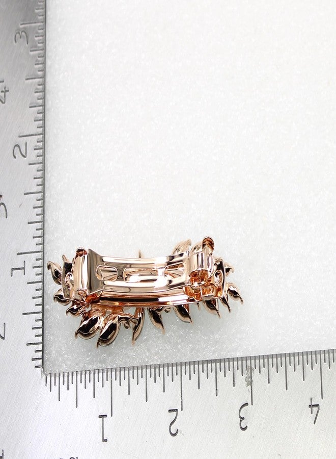 Faship Gorgeous Clear Rhinestone Crystal Small Floral Hair Barrette Clip - Image 5