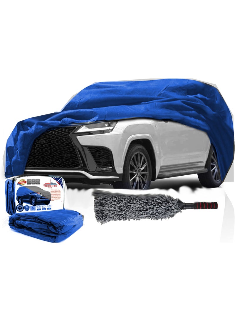 TORONTO Waterproof Car Cover for Lexus LX570 LX600 LC200 LC300 (2008–2024) – All-Weather Outdoor Cover with Zippered Driver & Trunk Access, Windproof Straps, UV Snow Rain Dust Protection  - Image 1