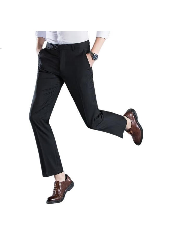 ROMON Men'S Casual Pants Four Seasons Non-Iron Wrinkle-Resistant Business Suit Pants Men Comfortable Straight-Leg Breathable Men'S Trousers Lm71J201 - Image 1