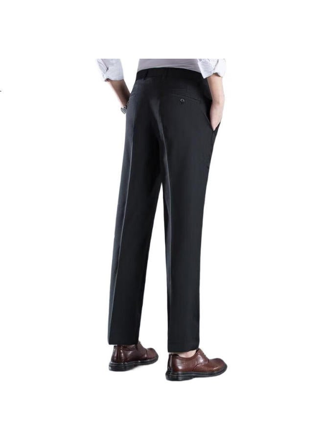 ROMON Men'S Casual Pants Four Seasons Non-Iron Wrinkle-Resistant Business Suit Pants Men Comfortable Straight-Leg Breathable Men'S Trousers Lm71J201 - Image 2