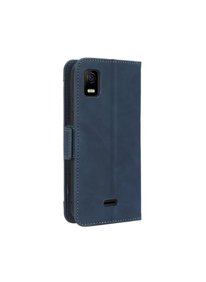 اس-توب جراب لهاتف AT&T Calypso 3 U328AA مصنوع من الجلد وملمس جلد العجل وفتحات للبطاقات - Image 4