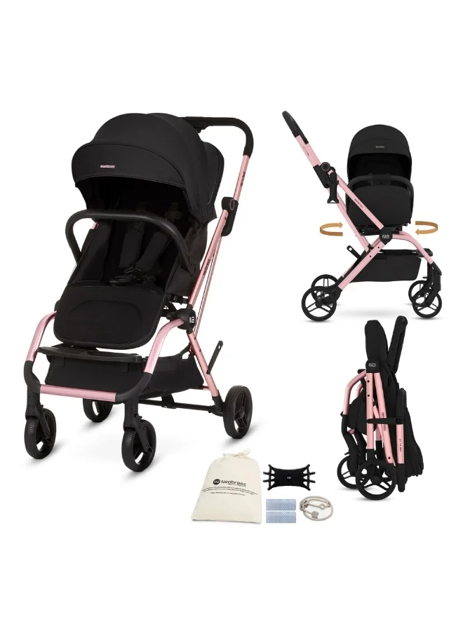 neobreez OCTA 360° Rotate Seat Lightweight Compact Travel Toddler Baby Stroller,  Reversible Handle Baby Trolley, Two-Way Baby Stroller, One-Hand Fold, Waterproof UPF 50+ Canopy, 0-4 Yrs, 22kg,  3yrs Warranty