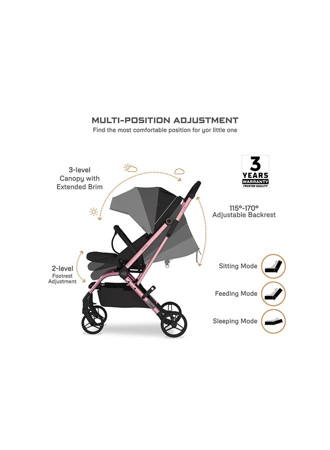 neobreez OCTA 360° Rotate Seat Lightweight Compact Travel Toddler Baby Stroller,  Reversible Handle Baby Trolley, Two-Way Baby Stroller, One-Hand Fold, Waterproof UPF 50+ Canopy, 0-4 Yrs, 22kg,  3yrs Warranty - Image 2