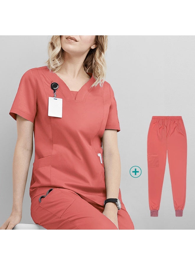 NIBEMINENT Short-sleeved Women's Nurse Uniforms Quick-drying Medical Scrub Set Ultra Soft Scrub Suit for Hospital Surgery Dental Clinic - Image 1