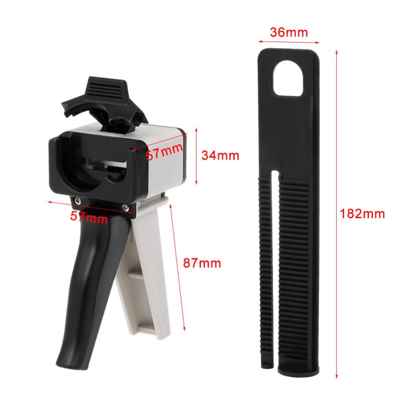 Ratio Dental Impression Mixing Dispenser Universal Silicone Rubber Dispenser Gun - Automatic Mixing Delivery Reusable Cartridge Dispenser for Dual-Cured Temporary Crown Bridge Resins - Image 2