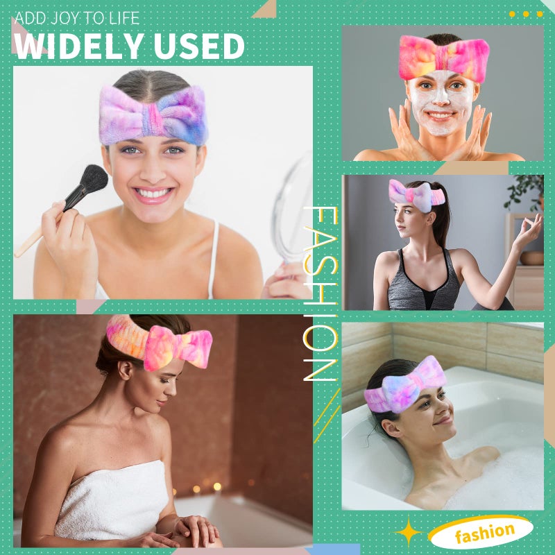 WSYUB Spa Headband,Makeup&Skincare Headbands,Headband for Washing Face,Teen Girls Stocking Stuffers Fuzzy Hair Bands for Women,Christmas Gifts for Teens - Image 5