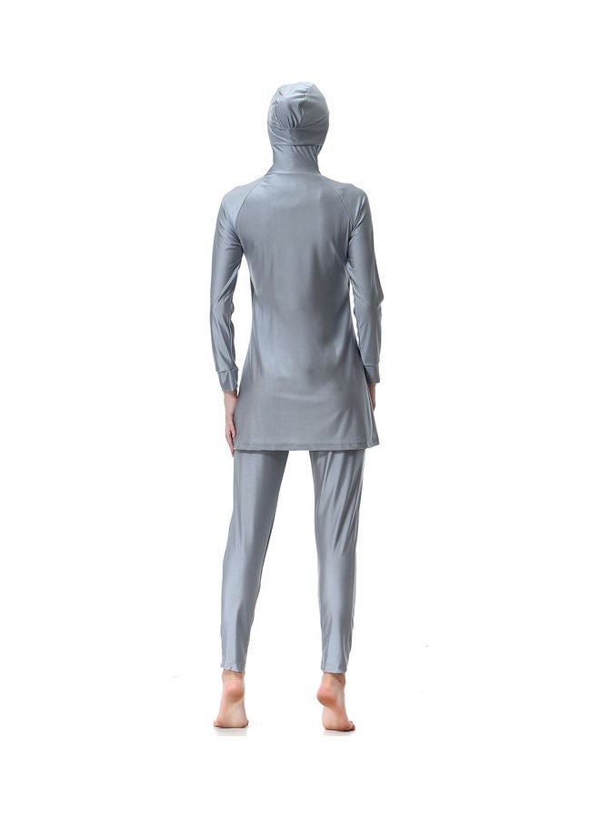 NADANBAO Conservative and Fashionable All Covering Burkini Grey - Image 2