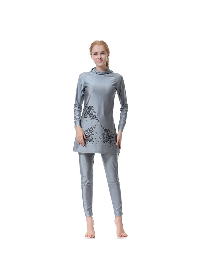 NADANBAO Conservative and Fashionable All Covering Burkini Grey - Image 3
