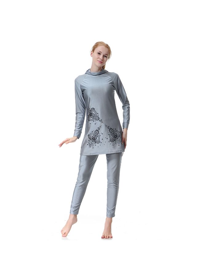 NADANBAO Conservative and Fashionable All Covering Burkini Grey - Image 4