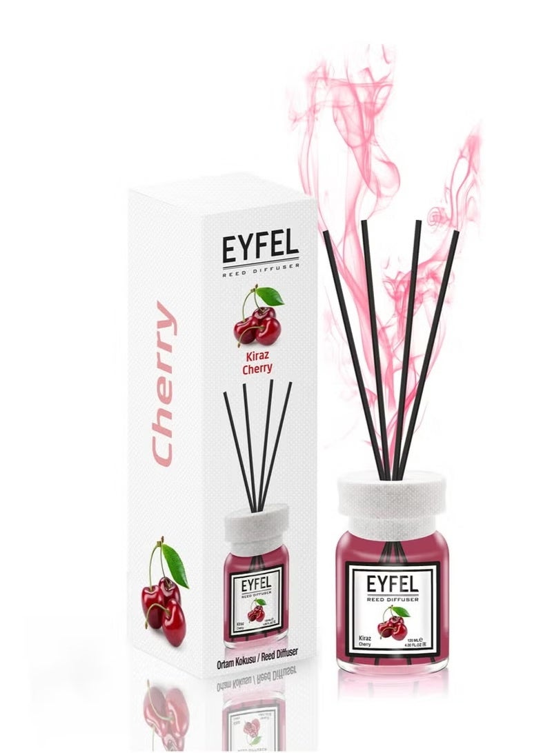 موزع عطر "إيفل" (Eyfel) بأعواد القصب - برائحة الكرز 120 مل