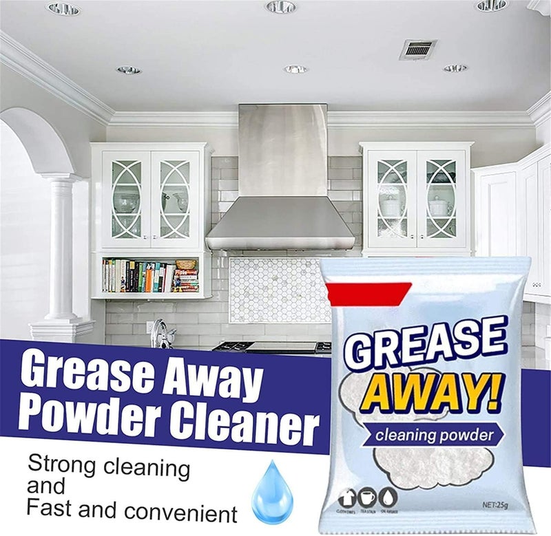 klarako Grease Away Powder Cleaner,Multifunctional Cleaning Powder,Instant Grease Removal Oven Cookware Cleaner for Kitchen Sink,Oven Cookware, Bathroom & Outdoor Use (3 Pack) - Image 2