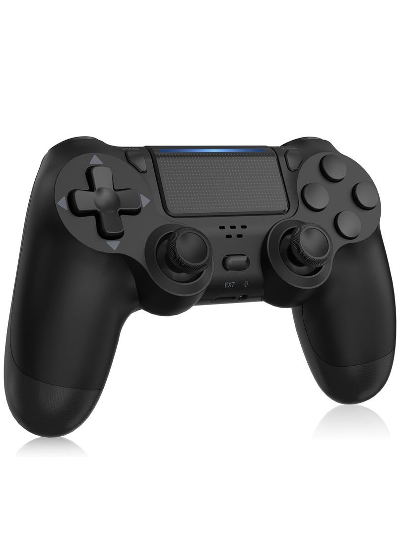JAJEEK PS4 Controller Wireless, with Vibration Feedback, Motion Sensing, Touchpad, Light Bar, Share, Speaker, 3.5mm Headphone Jack (Black) - Image 1