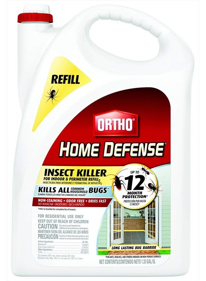 Ortho قاتل الحشرات للدفاع المنزلي للاستخدام الداخلي والمحيط، 1.33 جالون، عبوة واحدة - Image 1