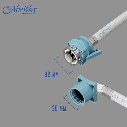 NEW WARE® Easy Fit 5 Meter Washing Machine Inlet Pipe with Universal Tap Adapter |Leak-Proof Connector | PVC Water Inlet/Inflow Hose for Top & Front Load Fully Automatic Machines - Image 2