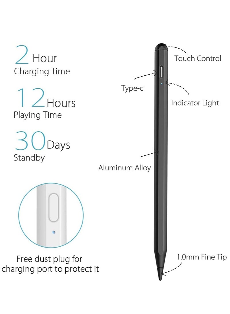 2021 Upgraded Stylus Pen for Touch Screens, Rechargeable Phone Pen for Android & iOS Compatible with iPhone/iPad/Pro/Mini/Other Tables & Smart Phone - Image 4