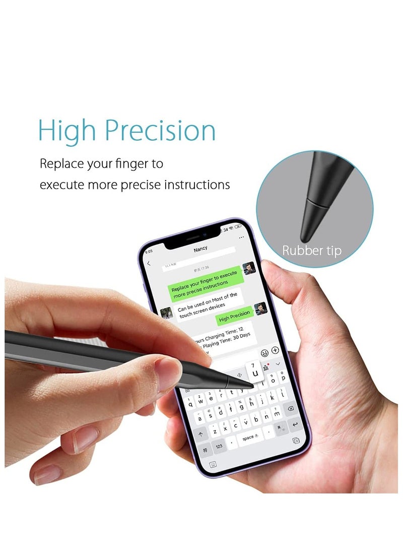 2021 Upgraded Stylus Pen for Touch Screens, Rechargeable Phone Pen for Android & iOS Compatible with iPhone/iPad/Pro/Mini/Other Tables & Smart Phone - Image 2