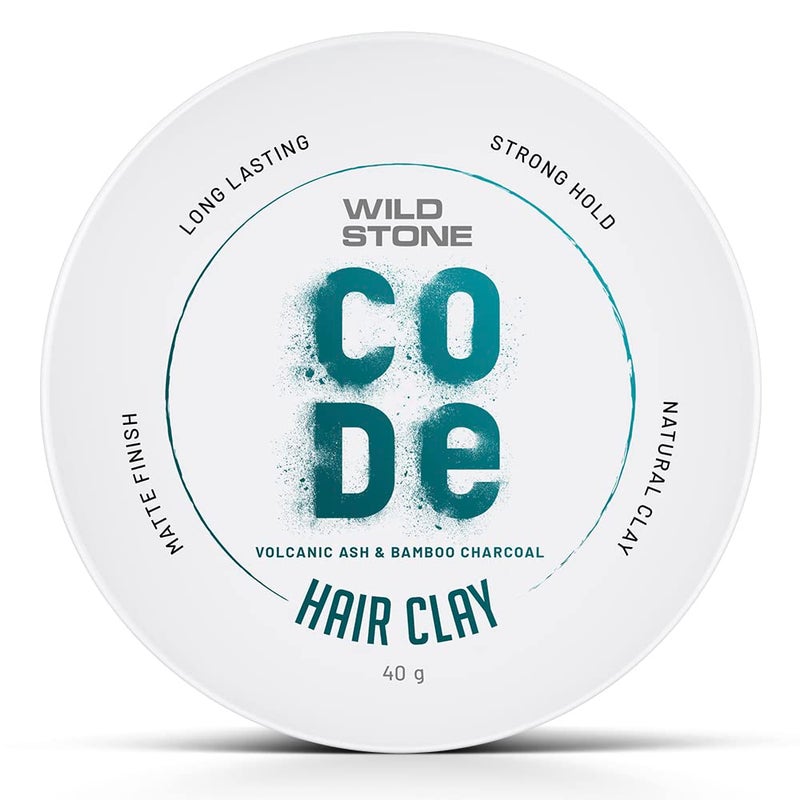 Wild Stone CODE Hair Styling Clay  40 g LongLasting Strong Hold Matte Finish for Men - Image 3