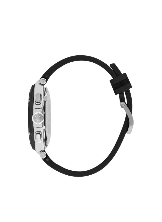 Quantum Men's Chronograph Display Watch With Black Silicone Strap - HNG1010.391  - Image 2