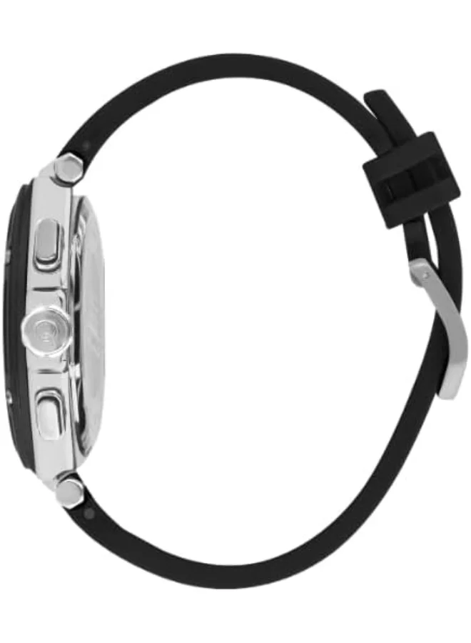 Quantum QUANTUM Men's Watch, Chronograph Display and Silicone Strap - HNG1010.391, Black