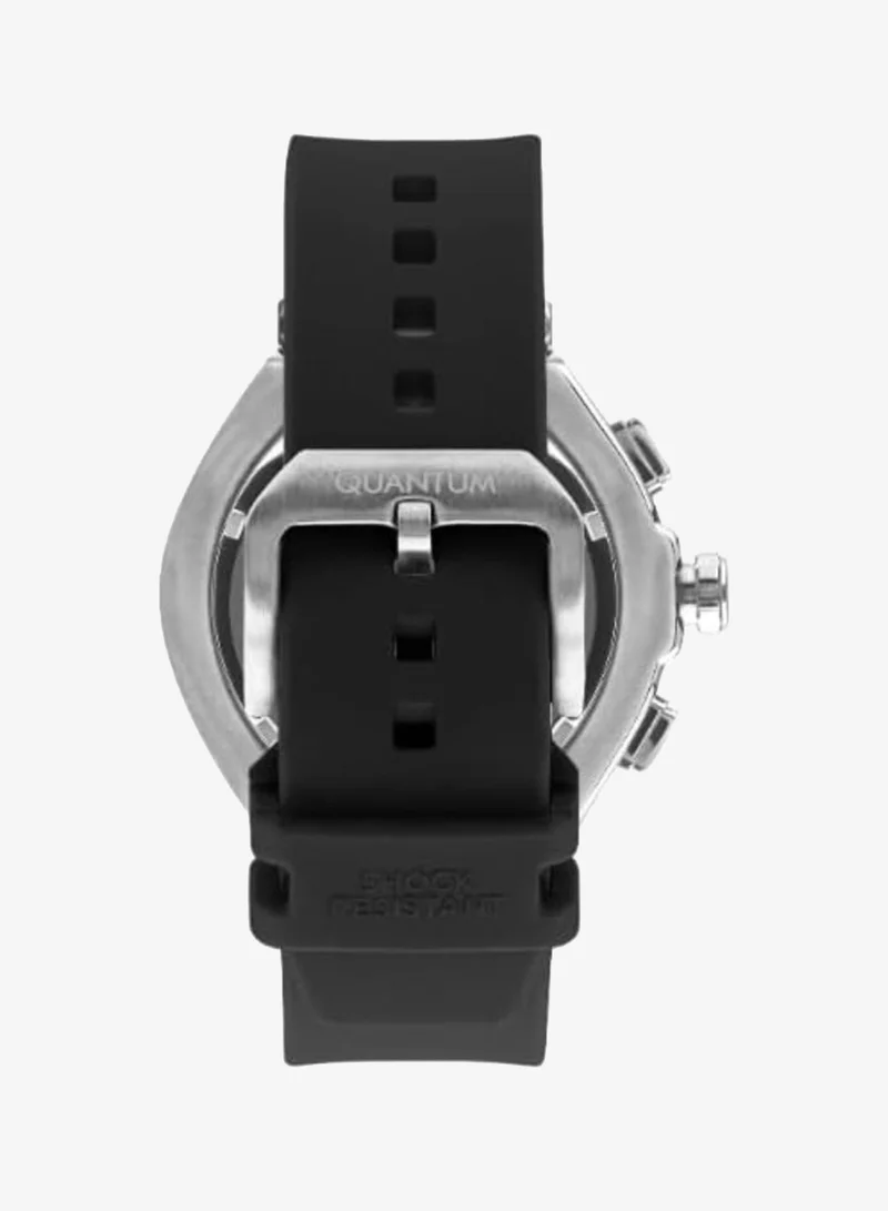 Quantum Blue QUANTUM Men's Watch, Chronograph Display and Silicone Strap - HNG1010.391, Black for Men | Best Price UAE