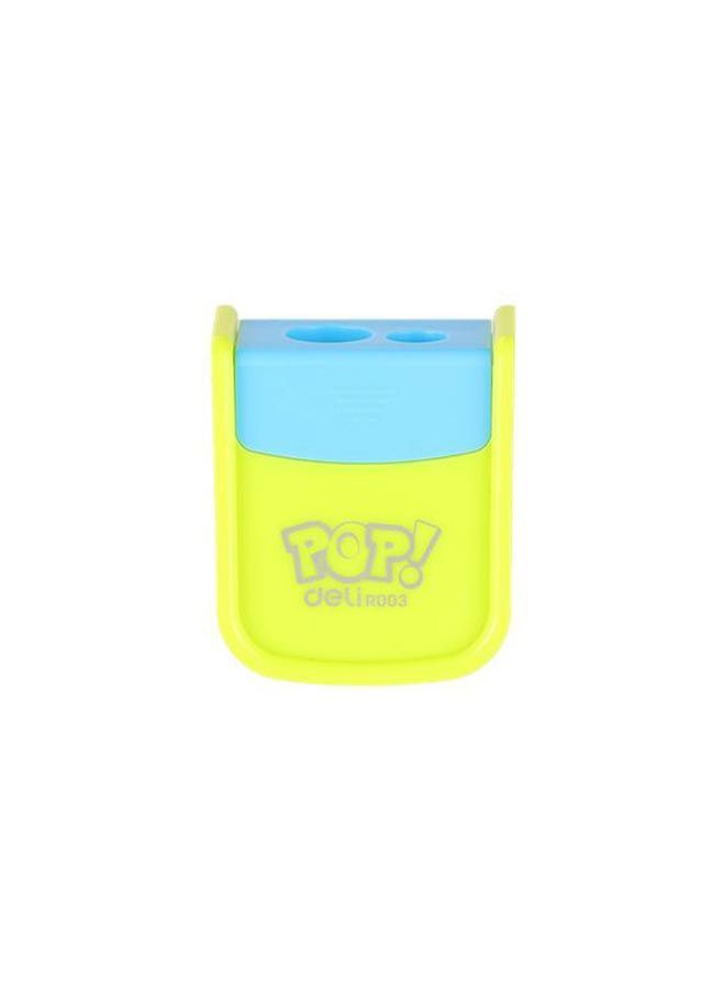 Deli Pencil Sharpener 2 Hole Assorted colors - Image 1