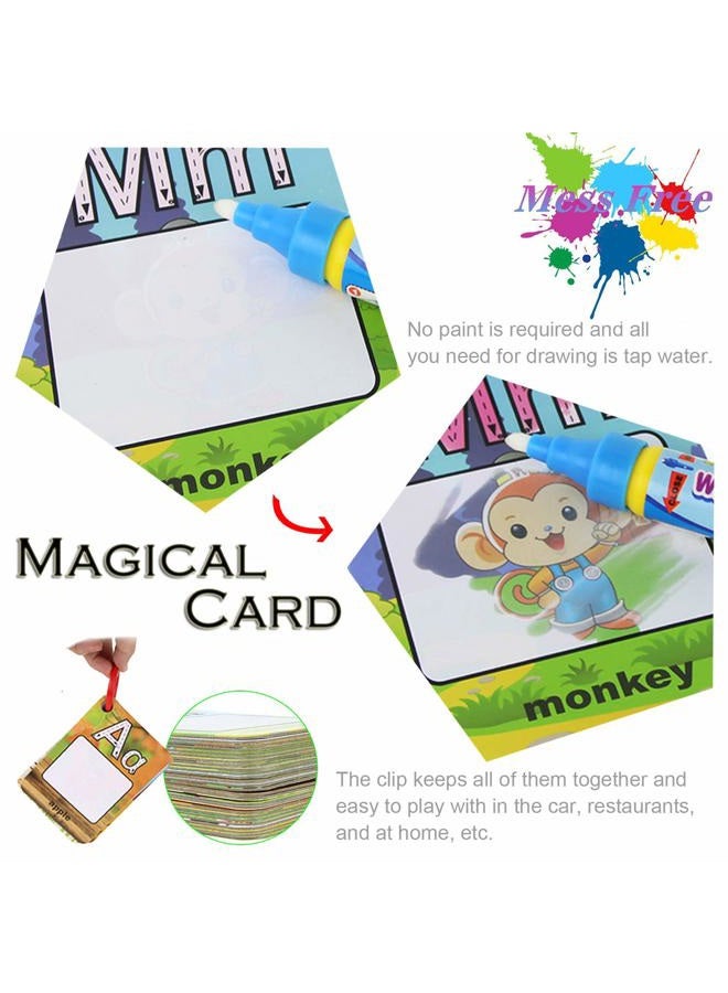 Coolplay A-Z 26 Alphabet Water Painting Cards,Children Drawing Board Children Colouring Card for Kids Educational Toys - Image 4