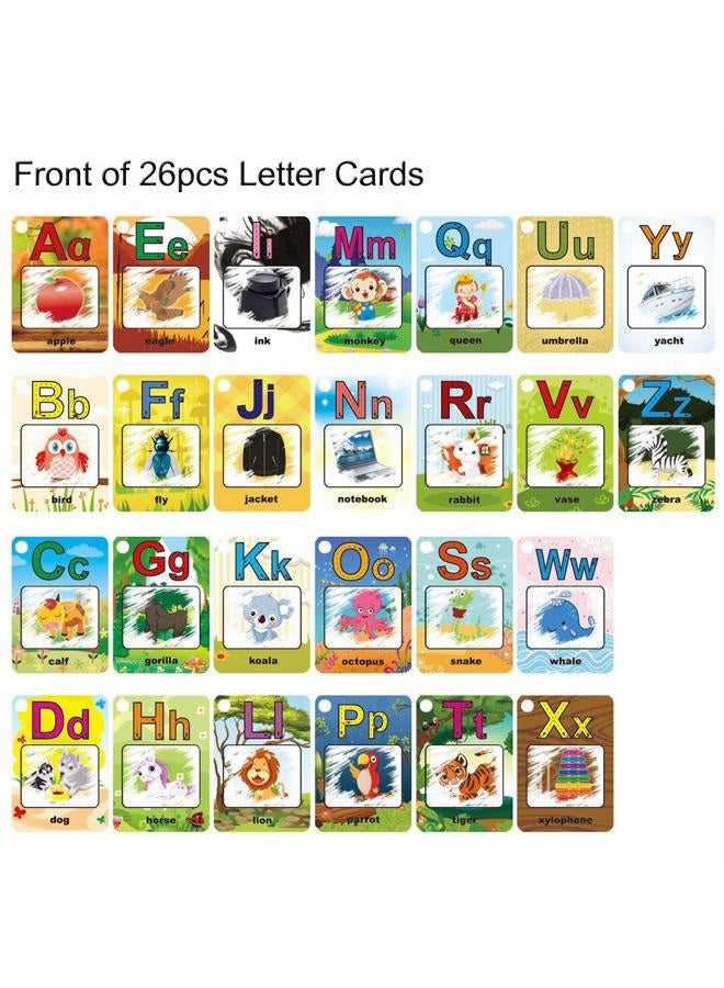 Coolplay A-Z 26 Alphabet Water Painting Cards,Children Drawing Board Children Colouring Card for Kids Educational Toys - Image 2