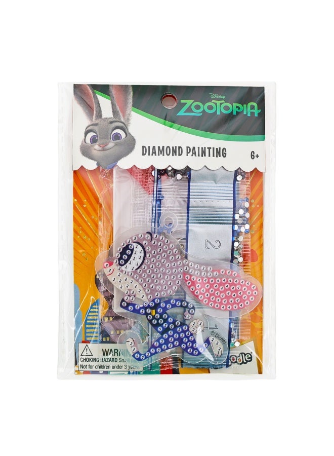 Disney Zootopia Diamond Painting Keychain Kit - Judy Hopps DIY Crystal Art Charm & Keyring for Backpacks or Bags - Fun Arts & Crafts for Kids Ages 6+ - Image 2