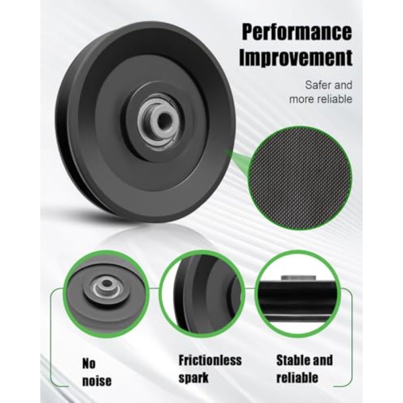 ULZOZN 115MM 4.5in Pulley Wheel for Home Gym Cable Machine Pulldown Smith Machine Lifting System Garage Gym Pulley Universal Gym Nylon Bearing Pulley Attachment 4pcs - Image 2