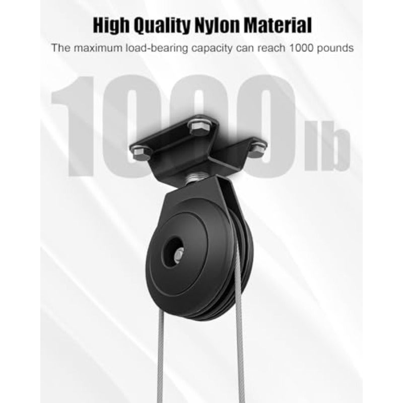 ULZOZN 115MM 4.5in Pulley Wheel for Home Gym Cable Machine Pulldown Smith Machine Lifting System Garage Gym Pulley Universal Gym Nylon Bearing Pulley Attachment 4pcs - Image 4