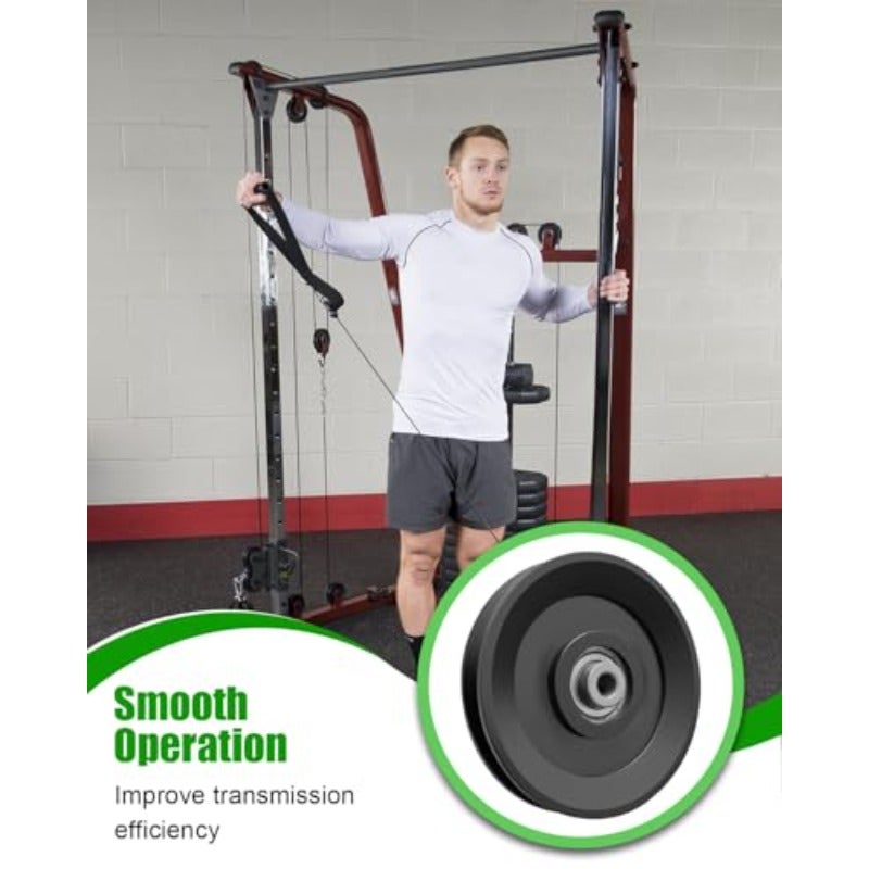 ULZOZN 115MM 4.5in Pulley Wheel for Home Gym Cable Machine Pulldown Smith Machine Lifting System Garage Gym Pulley Universal Gym Nylon Bearing Pulley Attachment 4pcs - Image 5