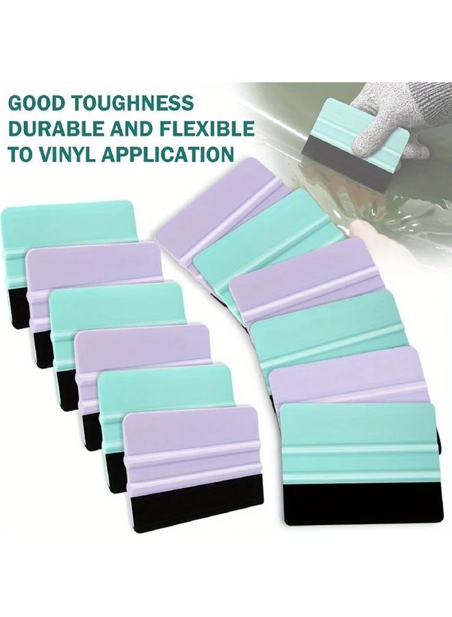 2 Pack Teal and Coral Vinyl Squeegee Scraper Tool for Crafting Application - Image 2