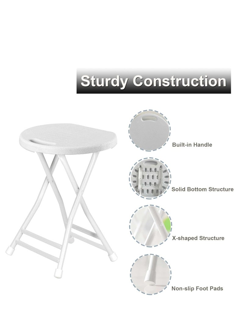 Portable Folding Stool - 33 cm Diameter, 46 cm Height - Ideal for Camping, Fishing, Picnics, and Home Use