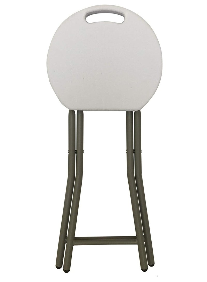 Portable Folding Stool - 33 cm Diameter, 46 cm Height - Ideal for Camping, Fishing, Picnics, and Home Use