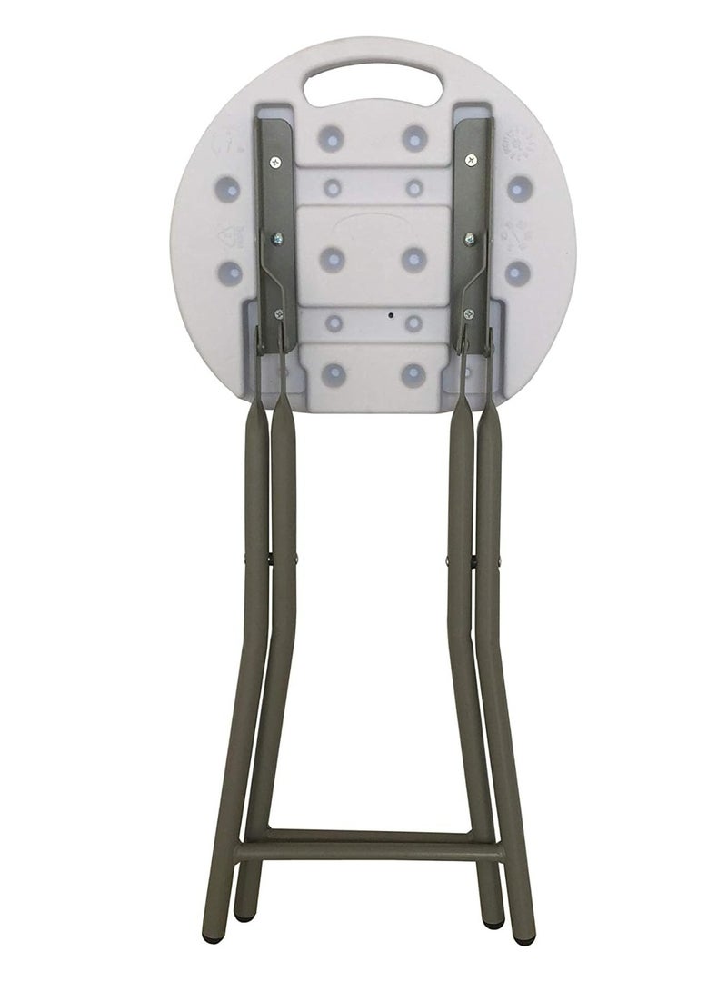Portable Folding Stool - 33 cm Diameter, 46 cm Height - Ideal for Camping, Fishing, Picnics, and Home Use