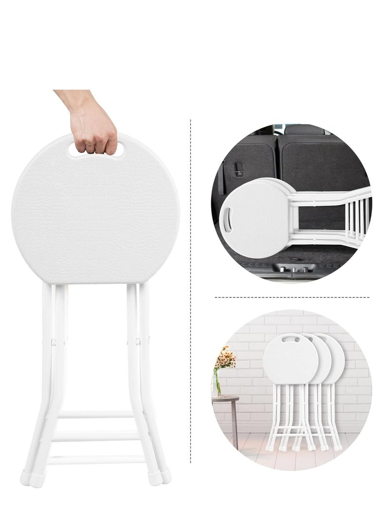 Portable Folding Stool - 33 cm Diameter, 46 cm Height - Ideal for Camping, Fishing, Picnics, and Home Use