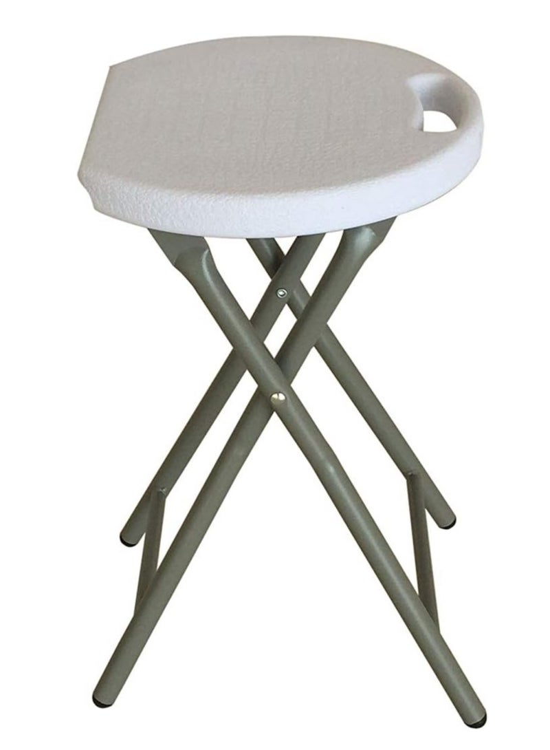 Portable Folding Stool - 33 cm Diameter, 46 cm Height - Ideal for Camping, Fishing, Picnics, and Home Use