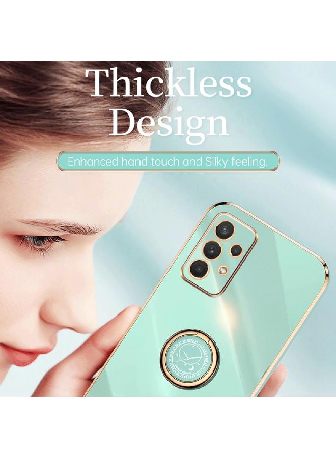 اس-توب جراب لهاتف Samsung Galaxy A32 5G من XINLI، جراب هاتف TPU مطلي بالكهرباء 6D بحافة مستقيمة مع حامل حلقي - Image 5