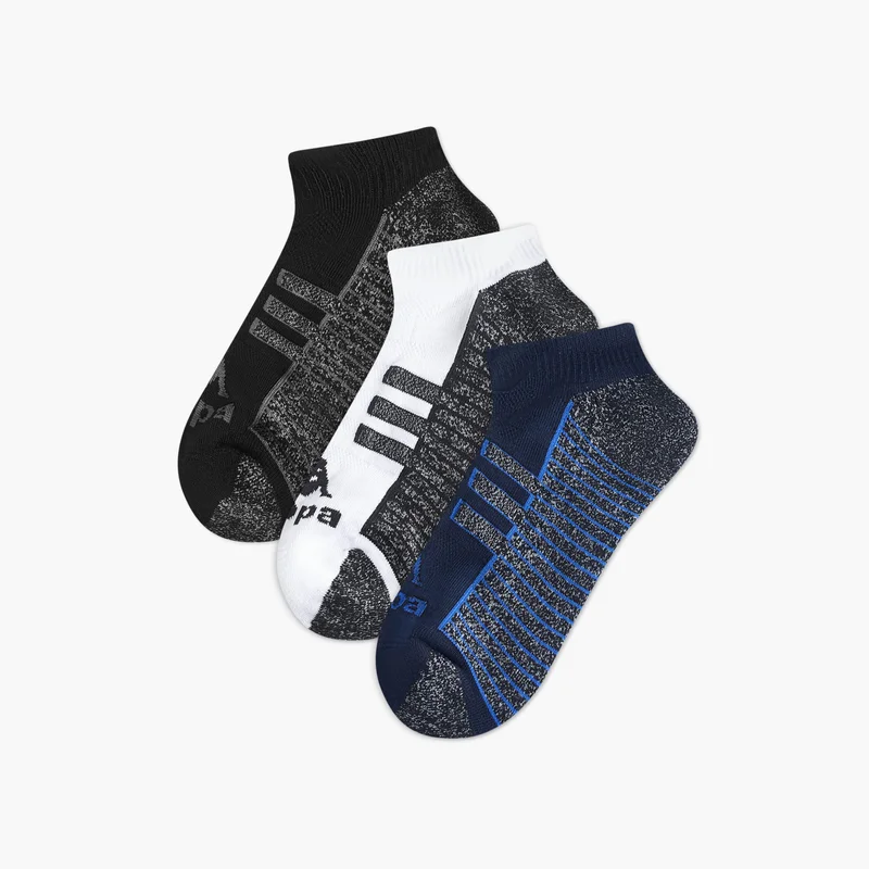 Kappa Set of 3 - Kappa Striped Ankle Length Half Terry Socks