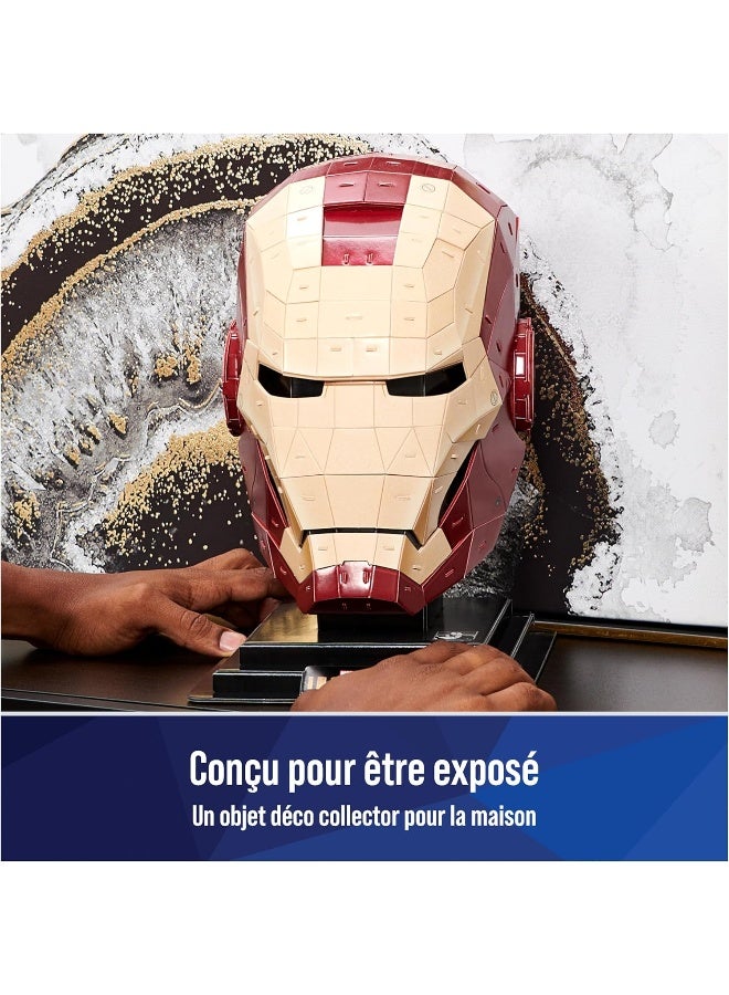 MARVEL ألعاب بناء 4D 4 ألغاز 6069819 4D آيرون مان، مجموعة نموذج مع قاعدة، 96 قطعة | خوذة آيرون مان، ديكور طاولة | ألعاب بناء | ألغاز ثلاثية الأبعاد للبالغين والمراهقين - Image 5