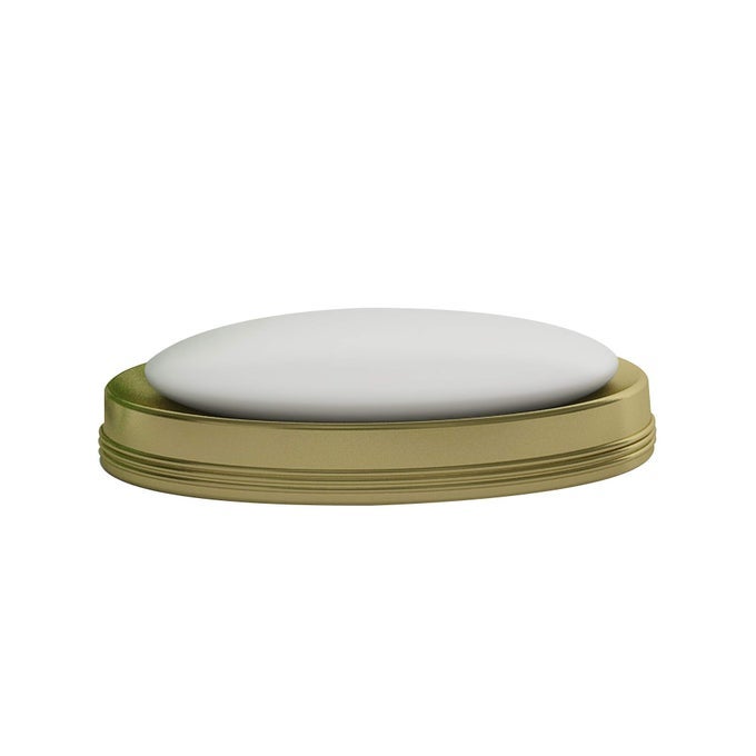 NU STEEL NUSTEEL STEEL JEWEL DECORATIVE STAINLESS STEEL DISH TRAY FOR BATHROOM VANITIES COUNTERTOPS PEDESTALS KITCHEN SINKSTORE HAND SOAP PUMICE BARS SPONGES SCRUBBERS RICH GOLD FINISH
