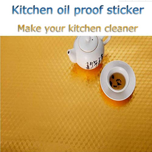 Ad Fresh Kitchen Backsplash Wallpaper Stickers, Kitchen Stickers Self Adhesive Kitchen Aluminum Foil Stickers Oil Proof Waterproof Kitchen Stove Sticker - Image 2